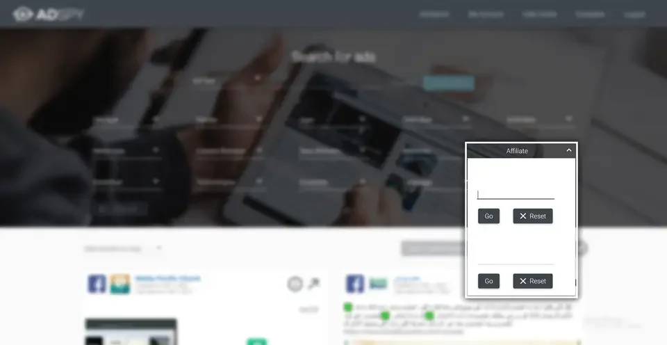 AdSpy affiliate ID filter