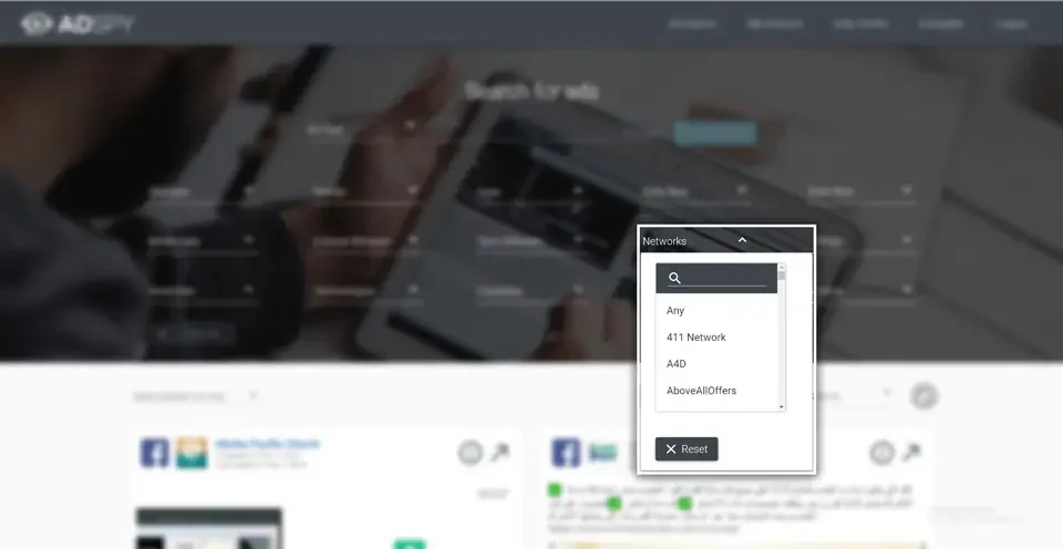 AdSpy affiliate networks filter