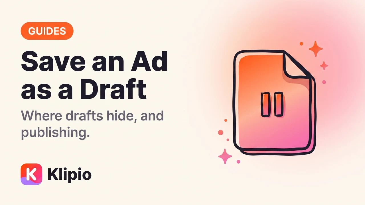 How to Save a Facebook Ad as a Draft