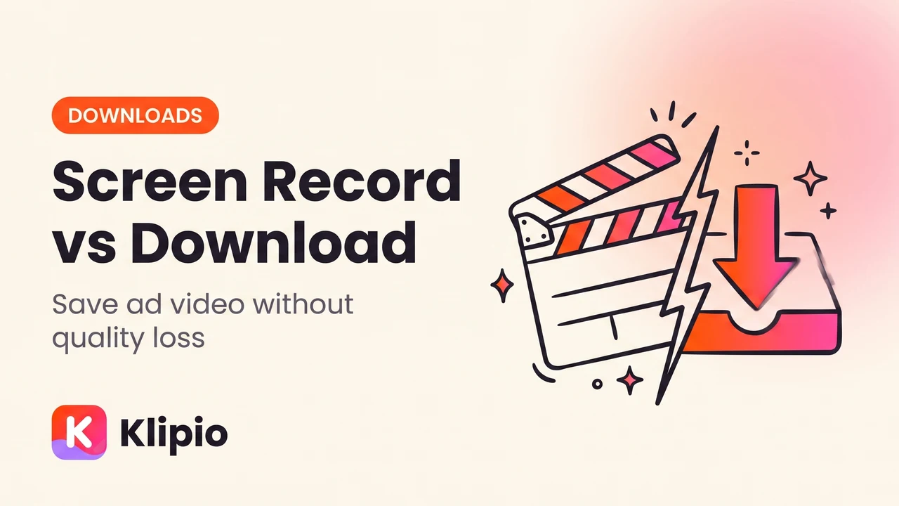 How to Save Ad Library Video: Screen Record vs Download