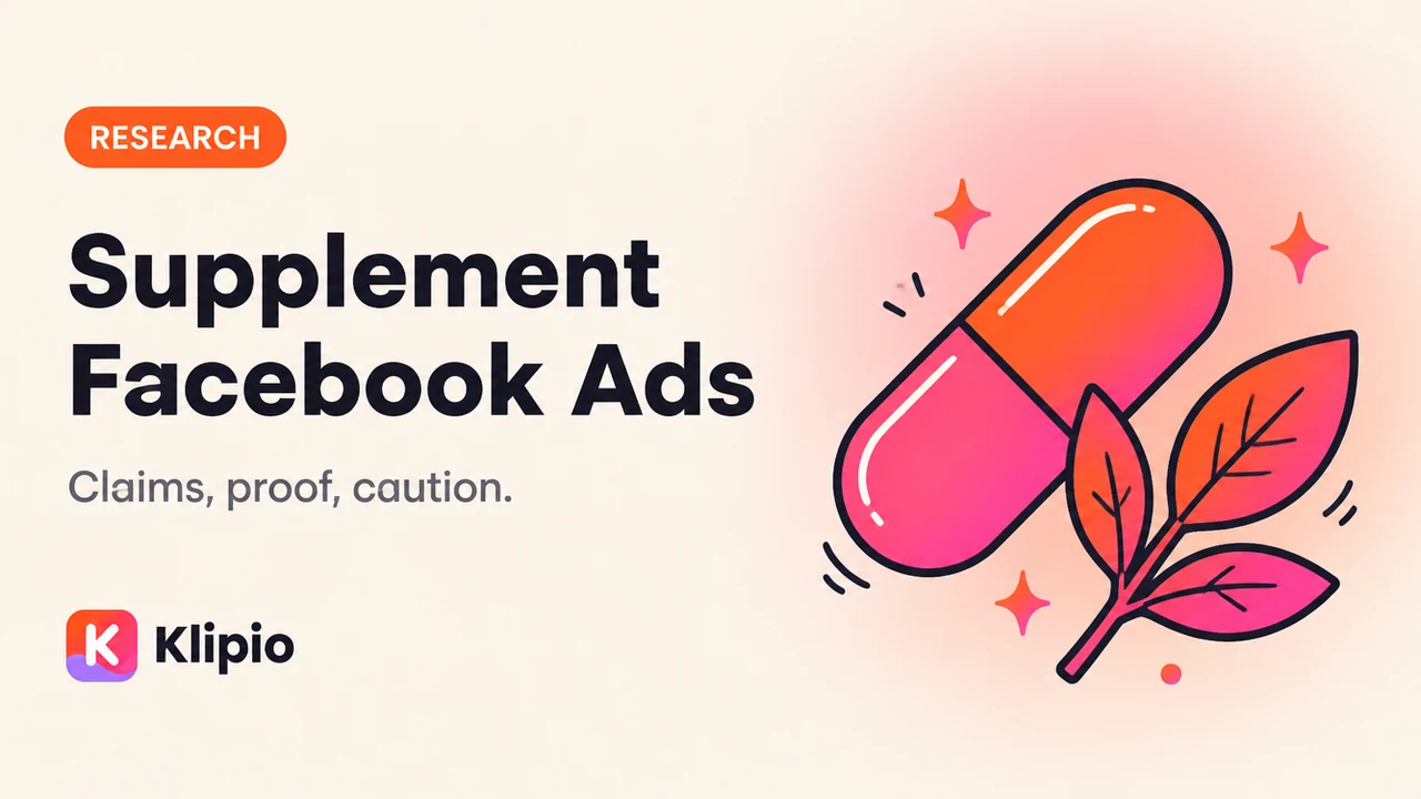 Supplement Facebook Ads Examples and the Rules